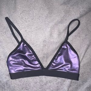 Little black Diamond metallic rave top